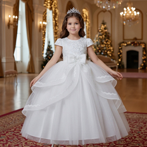 <span class=keywords><strong>Robe</strong></span> de Mariée Fille <span class=keywords><strong>d</strong></span>'<span class=keywords><strong>Honneur</strong></span> Douillette Style Western, <span class=keywords><strong>Robe</strong></span> <span class=keywords><strong>d</strong></span>'Anniversaire Enfant Superposée, <span class=keywords><strong>Robe</strong></span> Élégante pour Grandes Filles de 12 Ans - Product Image 2
