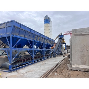 Centrale à béton HZS120 à faible coût d'exploitation, 120 m³/h, avec 4 bacs à agrégats et pesage individuel, convoyeur à bande - Product Image 2