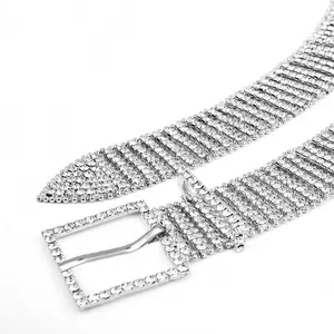 Exaggerated Spice Girls Diamond Waist Chain Classic Style Multi-Row Diamond Belt For Women For Wedding Gift Fashion Body Jewelry