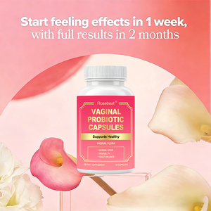 תוסף תזונה בכמוסות של Rosebest Custom Formula לנשים, לאיזון רמת החומציות (PH) ברווח הנרתיק, לבריאות הפלורה, עם תערובת פרוביוטיקה ופרה-ביוטיקה. - Product Image 4