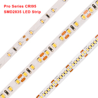 Bande lumineuse LED SMD2835 à faible consommation d'énergie, indice de reproduction des couleurs élevé (CRI 95), CCT réglable, dimmable, garantie 7 ans, pour éclairage de studio professionnel