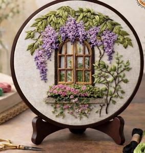 Coffret cadeau d'affaires personnalisé, broderie d'art aux fleurs sauvages écologiques avec cadre <span class=keywords><strong>en</strong></span> polyester, décoration murale botanique - Product Image 4