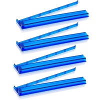 Support de Mahjong en Acrylique de 45 cm avec Poussoir Transparent pour Tuiles de Mahjong, Ensemble de 4 Poussoirs, Organisateur de Tuiles, Accessoires de Jeu de Mahjong