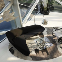Beste Qualität Modernes Luxus-Glasfaser-Monds ofa-Das kreative künstlerische Hotel des italienischen Designers Einzigartiges gebogenes Sofa