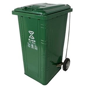 ถังขยะแบบตั้งกลางแจ้ง240L สีเขียวโลหะชุบสังกะสีสำหรับสุขอนามัยในเขตเทศบาลใช้ - Product Image 2