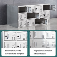 Armoire de rangement extérieure en acier inoxydable vérifiée, étanche et verrouillable, pour personnel de salle de sport, unité robuste et sécurisée
