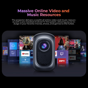 Proyector LED Inteligente Portátil <span class=keywords><strong>Havit</strong></span> PJ215 PRO Mini 4K Inalámbrico para Cine en Casa con Android TV 9.0 - Product Image 3