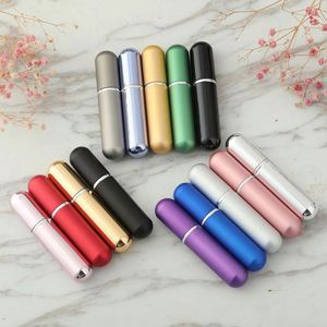 8Ml 10Ml Shiny Aluminum Refillable Travel <b>Perfume</b> Spray <b>Bottle</b> Metal Atomizer With Custom Box for Personal Care - Product Image 4
