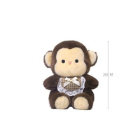 Peluche singe marron mignon personnalisée 20 cm, jouet en peluche doux, certifié EN71 CE, pour enfants