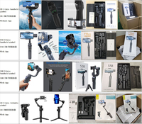 Stabilisateur de Cardan de Téléphone d'Usine avec Lumière d'Appoint Pliable, Cardan Mobile Multifonctionnel Intelligent Anti-Secousse AI