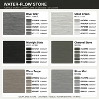 Revêtement mural flexible en pierre MCM, texture d'ondulation d'eau, ultra-fin, léger, 2-3 mm, pour murs extérieurs et intérieurs