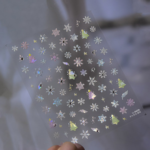 Autocollants pour ongles en cristal et diamant pour enfants, flocons de neige de Noël, autocollants multi-usages pour ongles, décorations artistiques pour téléphone, vente en gros - Product Image 4