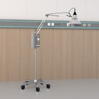 Roue médicale double en plastique de 2,5 pouces, roue silencieuse en TPE pour chariots d'hôpital, supports d'instruments cliniques