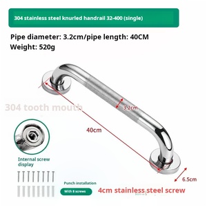 Barres d'appui <span class=keywords><strong>de</strong></span> <span class=keywords><strong>douche</strong></span> en acier inoxydable, poignées <span class=keywords><strong>de</strong></span> soutien pour toilettes, garde-corps en verre, aides <span class=keywords><strong>de</strong></span> <span class=keywords><strong>douche</strong></span> pour personnes handicapées, barres d'appui <span class=keywords><strong>de</strong></span> sécurité pour salle <span class=keywords><strong>de</strong></span> bain - Product Image 4
