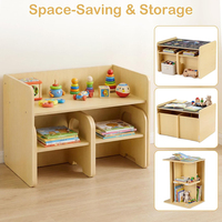 Bureau d'activités pour enfants à hauteur réglable, table et chaise Montessori avec tableau noir