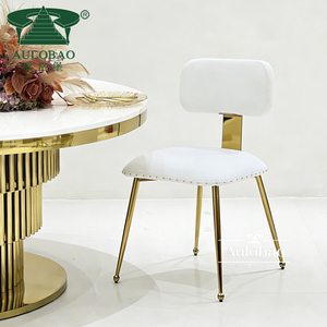 Chaise de mariage élégante rembourrée avec structure en acier inoxydable pour salle de banquet d'hôtel - Product Image 1