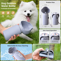 Nouveau produit transfrontalier : Gamelle et abreuvoir pliables en silicone pour chien, idéales pour les voyages en extérieur