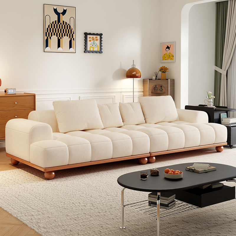 Nordic Small Family Cloth Sofa Set