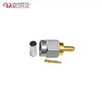 Connecteur à sertir SMA mâle en acier inoxydable 18 GHz pour câble SS405 RG316 LMR100
