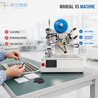 Máquina Etiquetadora Semiautomática Autoadhesiva para Tarjetas SD, Baterías, FPC, Componentes Electrónicos y Equipos Industriales