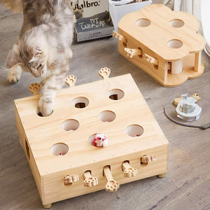 Jouets animaux Meubles Jouets en bois pour animaux de compagnie <span class=keywords><strong>Maison</strong></span> de <span class=keywords><strong>souris</strong></span> interactive Jeux pour chats Jouets à gratter - Product Image 3