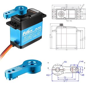 Moteur servo numérique Feetech 35Kg en aluminium pour voitures RC Traxxas Baja Rc4wd - Product Image 6