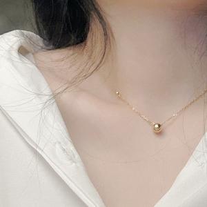 Collier en argent sterling S925 de petite taille, collection de luxe rétro haut de gamme, chaîne en boîte pour femmes, design simple pour la clavicule - Product Image 1