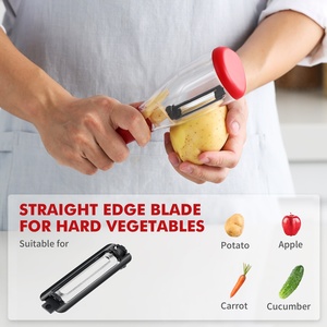 Éplucheur de légumes avec récipient pour la cuisine, magique, trio <span class=keywords><strong>3</strong></span> <span class=keywords><strong>en</strong></span> <span class=keywords><strong>1</strong></span>, éplucheur de pommes de terre chinoises, gingembre et tourmaline - Product Image 3