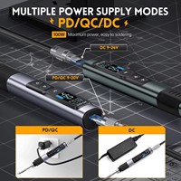 FNIRSI Original HS-02A Lápiz de Soldadura Eléctrico Inteligente 100W Máx. Calentamiento Rápido PD QC DC Kit de Herramientas de Soldadura con Temperatura Ajustable