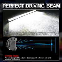 Barre lumineuse LED double 285W avec interrupteur, 48 pouces, 12V, barre lumineuse LED extrudée, accessoires de voiture, schéma de câblage de la barre lumineuse LED