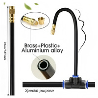 Buse d'atomisation flexible F109 de 20 cm avec réglage en T, arroseur en laiton pour usage en jardin