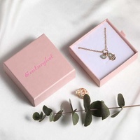 Boîte d'emballage de bijoux personnalisée avec logo de marque, boîte cadeau pour collier, pour la vente