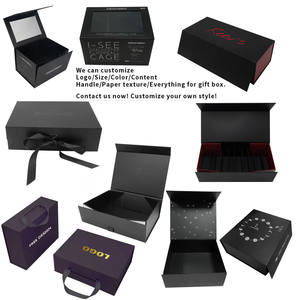 Op maat gemaakte zwarte boekvormige geschenkdozen met logo, <span class=keywords><strong>2</strong></span> mm dik magnetisch papier, UV-geëtst, reliëfdruk en folie. - Product Image 3