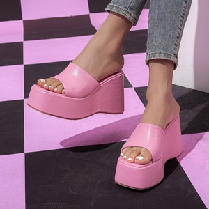 2024 Sandales et mules pour femmes à talons compensés et plateforme, mode estivale, à semelle épaisse - Product Image 4