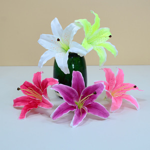 Fleurs artificielles en soie Dongchen Crafts, lys, diamètre 20 cm, décorations pour mariage et maison - Product Image 1