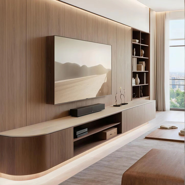 Modern Living Room Minimalist Design Furniture, Luxurious TV Stand, Wooden TV Cabinet