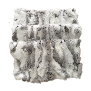 Coperta di Lusso in Vera <span class=keywords><strong>Pelliccia</strong></span> di Coniglio, Morbida e Naturale, per Inverno, Camera da Letto, Soggiorno, Divano, Ultra Confortevole - Product Image 4