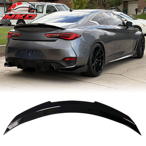 Convient pour INFINITI Q60 2017-2022, becquet de coffre style PSM, noir brillant - Product Image 1