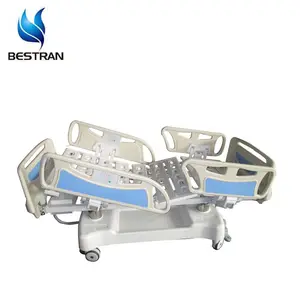BT-AE001 columnas verticales 5 Función de cama de Hospital eléctrica médicos UCI paciente intensiva cama de pesaje-tipo de ruedas colchón precio