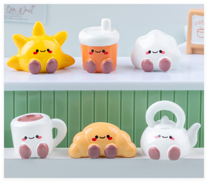 Venta al por mayor 3D comida juguete a granel café bebida botella encantos miniatura muñeca tazas realista fruta rebanada leche té para llavero bolsa ciega - Product Image 5