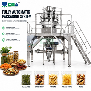 Machine <span class=keywords><strong>d</strong></span>'emballage entièrement automatisée pour usine avec fonction de capsulage et de gaufrage pour feuilles de thé, fruits secs, noix, croustilles, snacks et papier - Product Image 1