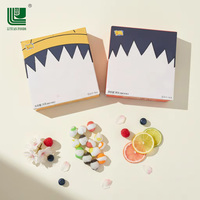 Approvisionnement direct usine, vente en gros OEM, boîte surprise de bonbons en blocs multicolores saveur fruitée sucrée lyophilisée, préférée des enfants, avec glaçage au caramel