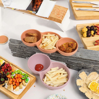 Kinderen siliconen draagbare keukenhulpjes fruit & groente saus dipschaal sushi sojasaus schaaltje