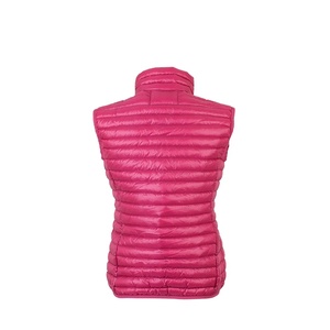 Señoras fucsia suave grueso sin mangas repelente al agua invierno pato abajo chaleco Chaqueta ligera para mujer - Product Image 3