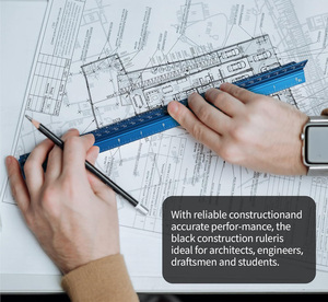 12 "hợp kim nhôm kiến trúc sư tam giác soạn thảo quy mô <span class=keywords><strong>PVC</strong></span> công nghiệp DIY công cụ đo lường tùy chỉnh OEM hỗ trợ đóng hộp - Product Image 5