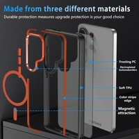 Coque de téléphone bicolore transparente mate pour Magsafe, étui magnétique résistant aux chocs pour Samsung S26 Ultra S25 S24 S23 S22 Ultra Plus S25FE S25Edge