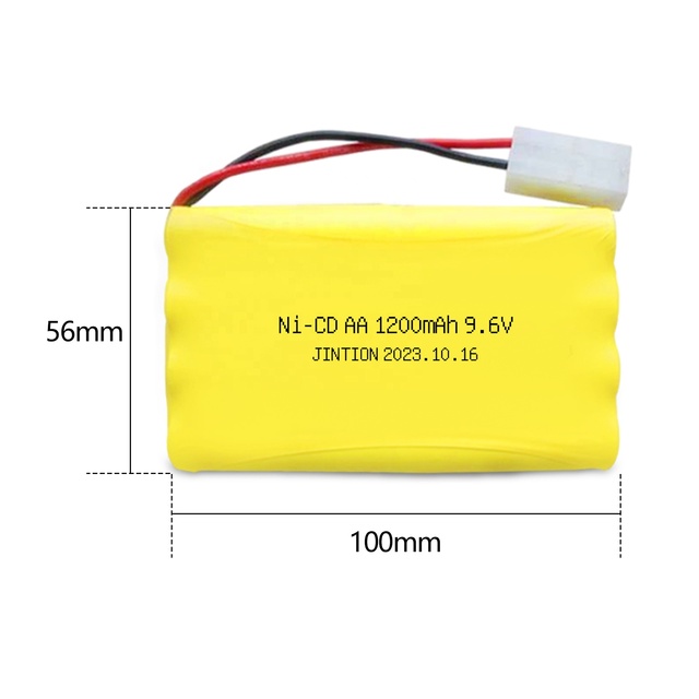 JINTION Nicd Battery Pack AA 9.6v 1200mah Rechargeable Battery