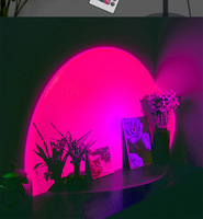 Nouvelle Lampe de Projection Coucher de Soleil RVB avec Télécommande, Lumière d'Ambiance Créative pour la Photographie Artistique