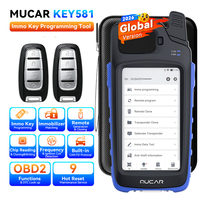 MUCAR SMARTKEY 2PCS Llave Inteligente de Repuesto en Blanco, 4 Botones, 315MHz 433MHz, Llave Remota de Doble Frecuencia con Programador KEY581
