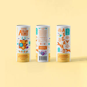 Boîte d'emballage cylindrique en carton kraft pour capsules de thé en vrac de qualité alimentaire, design personnalisé, recyclable, tube en papier pour poudre de protéines - Product Image 4